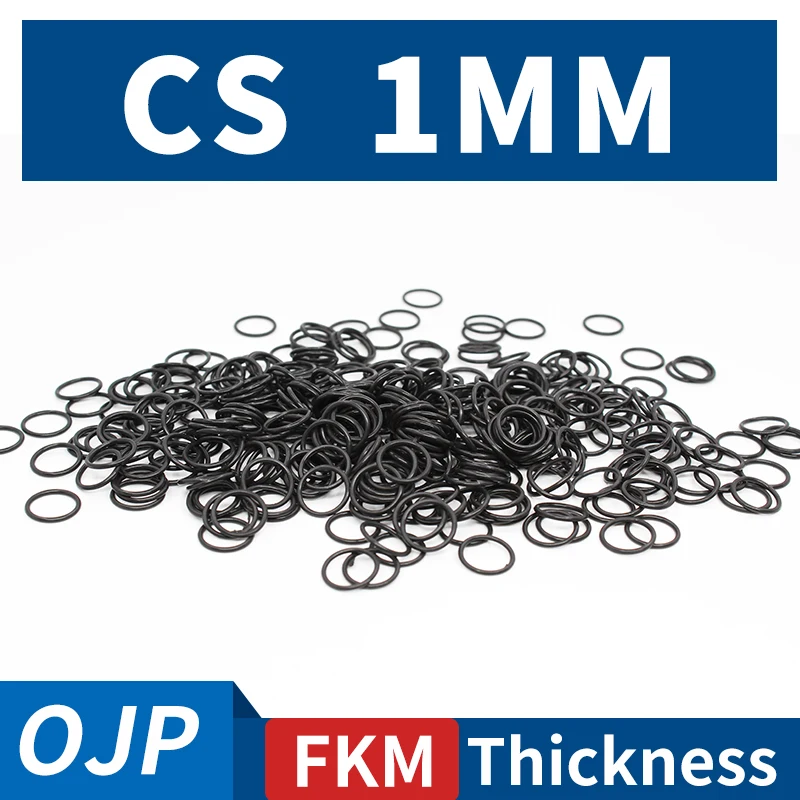 CS1mm Black FKM Fluorine Rubber O-rings Seals Gasket Washer temperature resistant wear-resistant corrosion-resistant ring