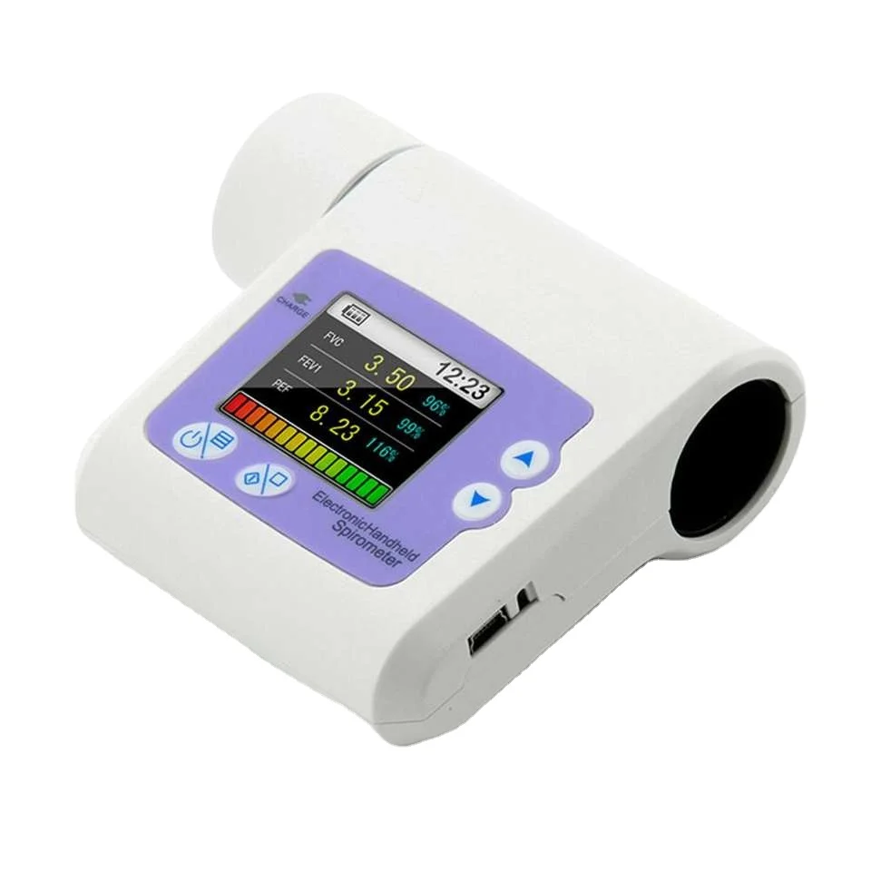 Portable Lung Checking Equipment FVC FVC Sale Accessories OEM Power Battery SP10 Spirometer With 1.8 Inch Color LCD Screen