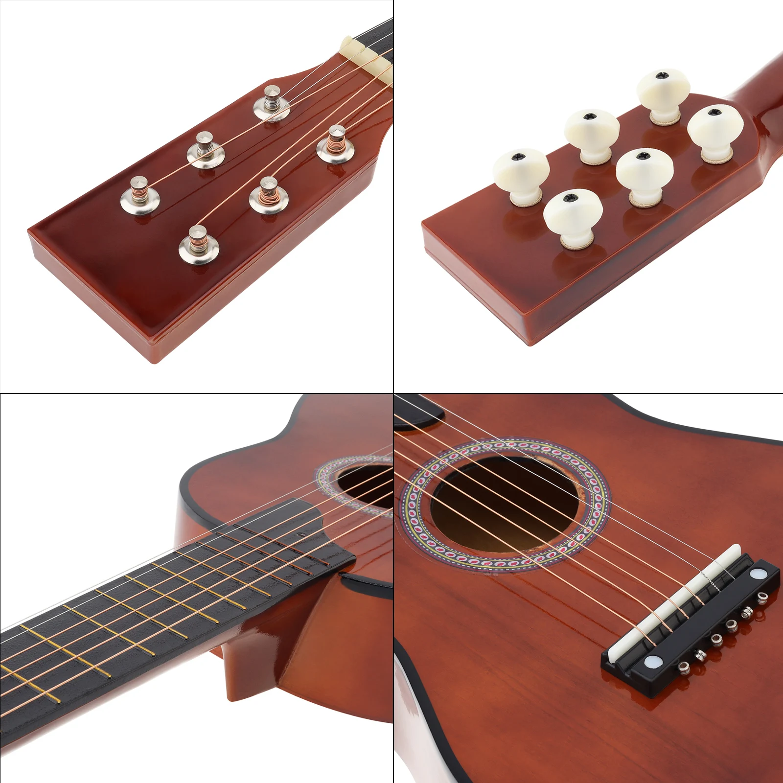 25 Polegada basswood guitarra acústica 6 cordas guitarra com picareta cordas mini ukulele acessórios instrumento musical presentes