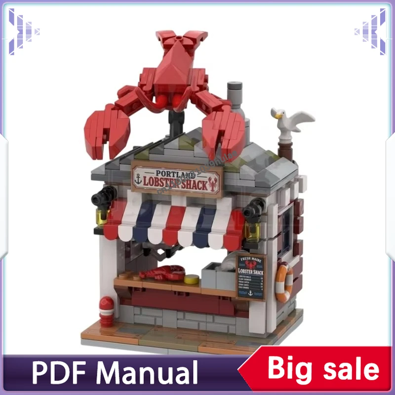 Restaurants of the World Modular Street View MOC Bricks Restaurant Building Model DIY Assembly Toy For City Layout Collection