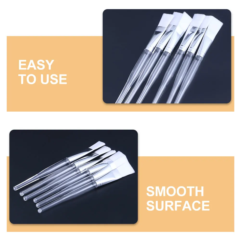 

16pcs Face Brush Transparent Mask Brush For Women H Soft Bristles Nylon Plastic Gentle Skin Easy Cleaning Women Men