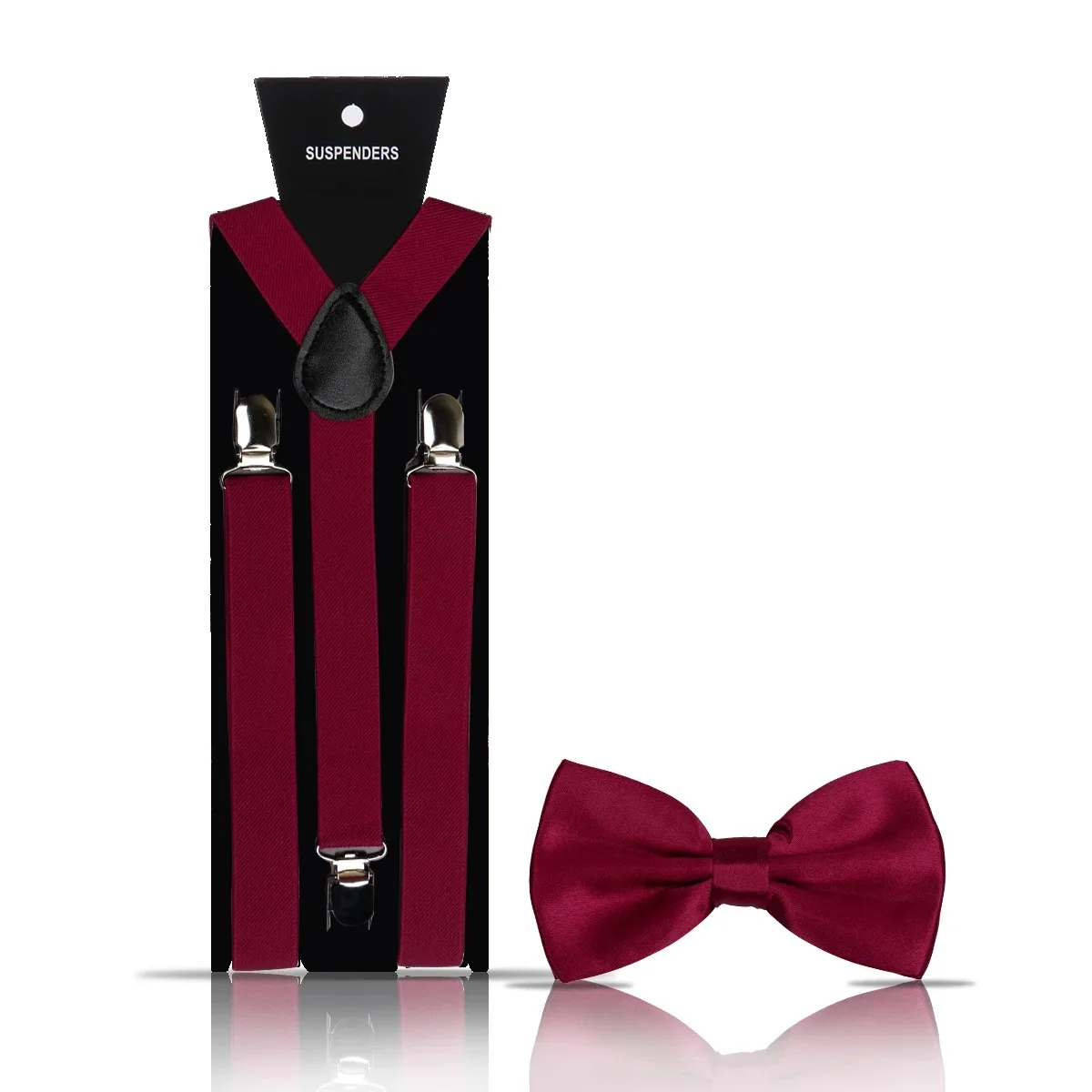Fashion Mens Suspender Bow Tie Set Man Shirt Pants Dress Women Wedding Party Solid Color Suspender Suit Skirt With Braces Straps
