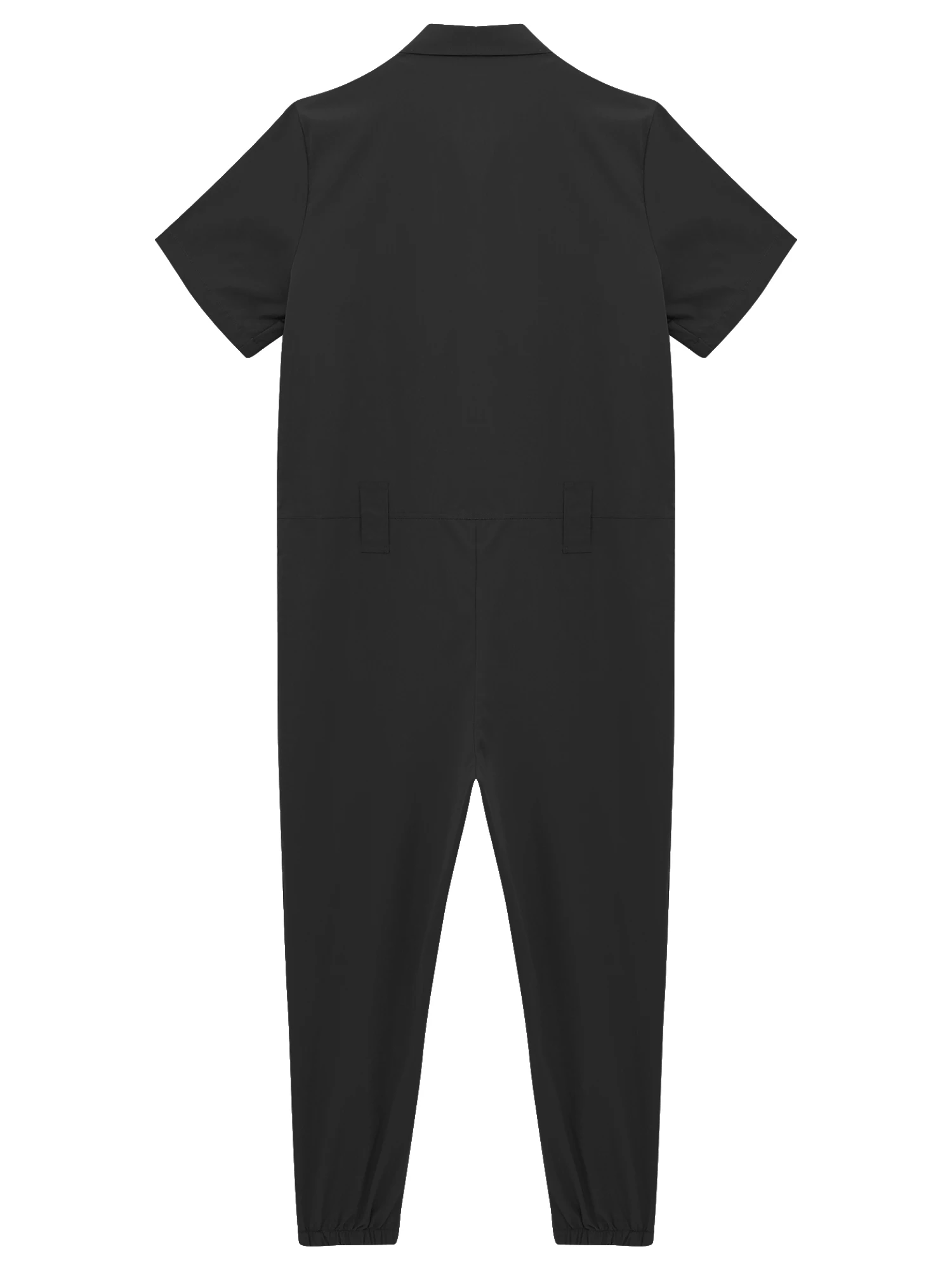 Macacão de trabalho masculino de manga curta com zíper frontal resistente macacão mecânico macacão de fábrica macacão de trabalho