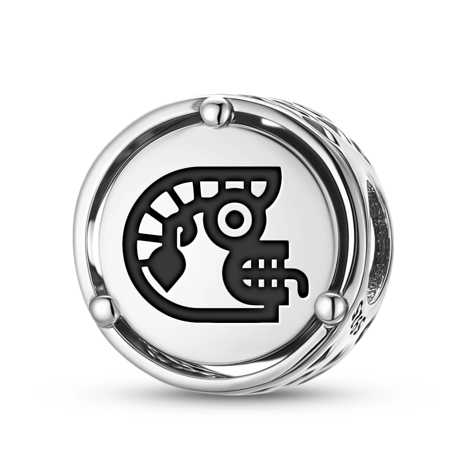 

Aztec Ozomahtli 925 Sterling Silver Symbol Charm Fit Original Bracelet Diy Jewelry Accessories Family Bead