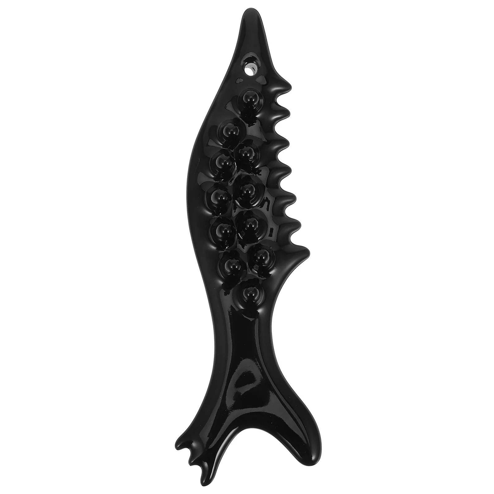 Grattoir Guasha en forme de poisson, outil de Massage en céramique pour le corps et le visage, dispositif de Relaxation musculaire Portable, Gua réutilisable, 1 ensemble