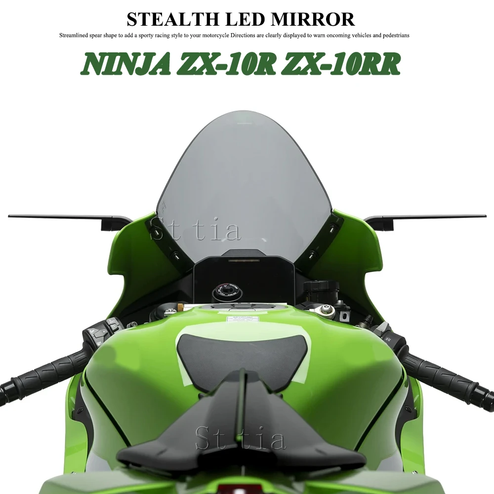 For Ninja ZX10R ZX10RR ZX-10R Ninja 1000 ZX-10RR 2026 Motorcycle Mirror 10R Wind Wing Rotating Rearview Mirror Side View Mirror