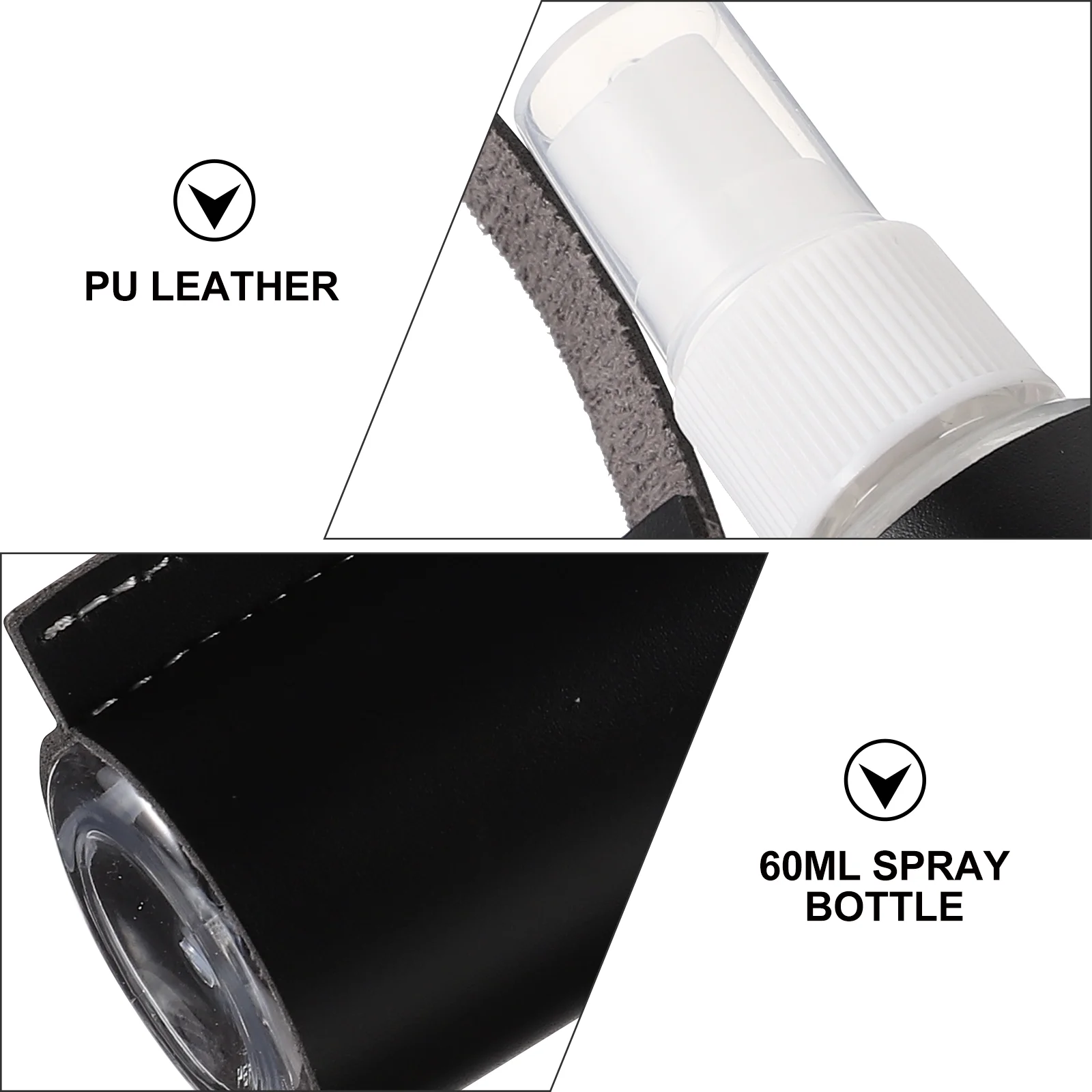 

PU 60ml PET Spray Bottle H Keychain Travel Shampoo Lotion Soap Toiletry Cosmetics Condiments Refillable