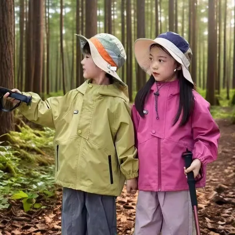 RAISE 2026 Autumn Children Jackets 2-10Yrs Kids Boys Hooded Windbreaker Coat Solid Zipper Junior Boys Waterproof Outerwear Coats