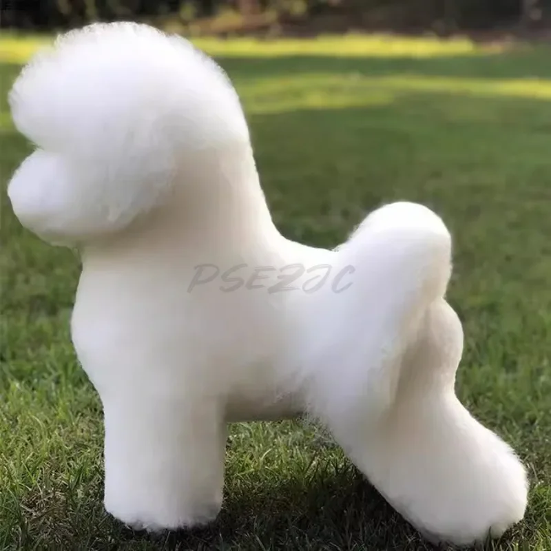 Pet Grooming Practice Fake Fur Teddy Poodle Fake Dog Model Fake Hair Full Body Hair Fiber Material