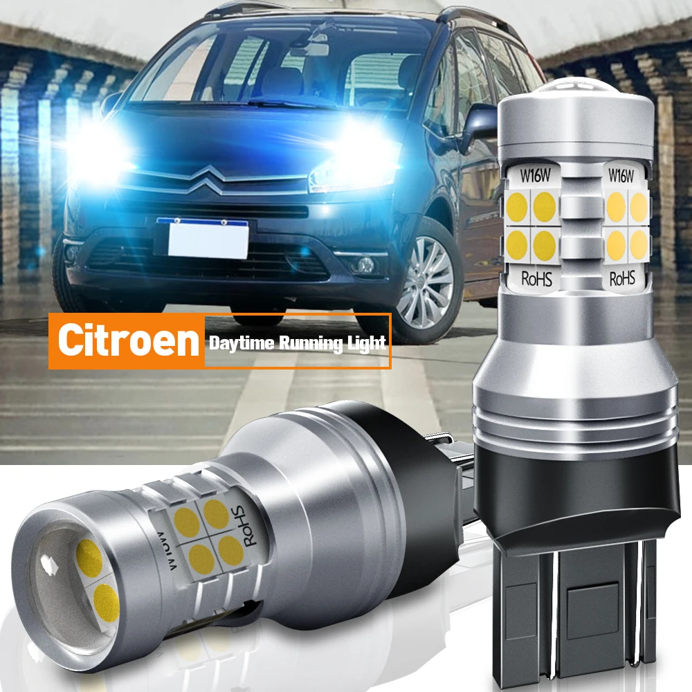 

2pcs LED Daytime Running Light DRL Bulb Lamp W21/5W 7443 Canbus Error Free For Citroen Berlingo 2018 2019 2020 2021 C3 2017-2021