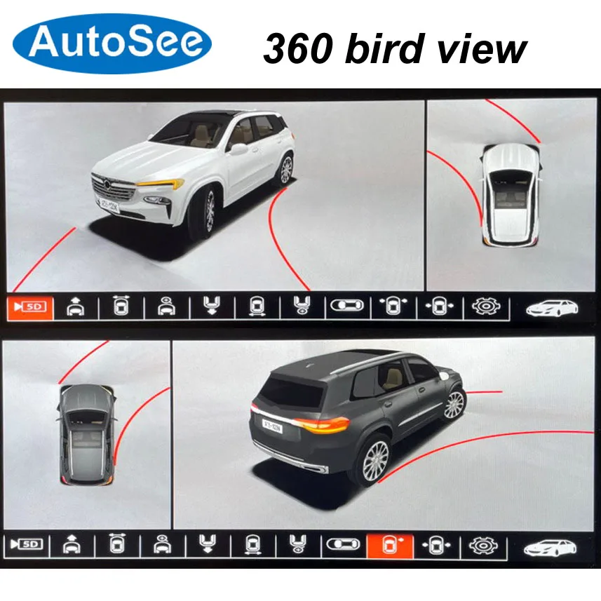 suit original OEM monitor for Buick Envision 360 camera birds eye 3D Panoramic view Front rear side surround backup reverse