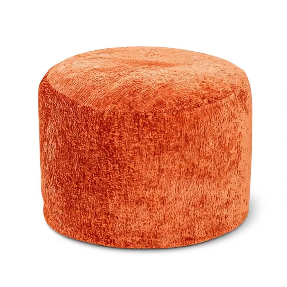 

Round Ottoman with Storage, Multifunctional Coffee Table, Ideal for Living Room or Bedroom, Orange