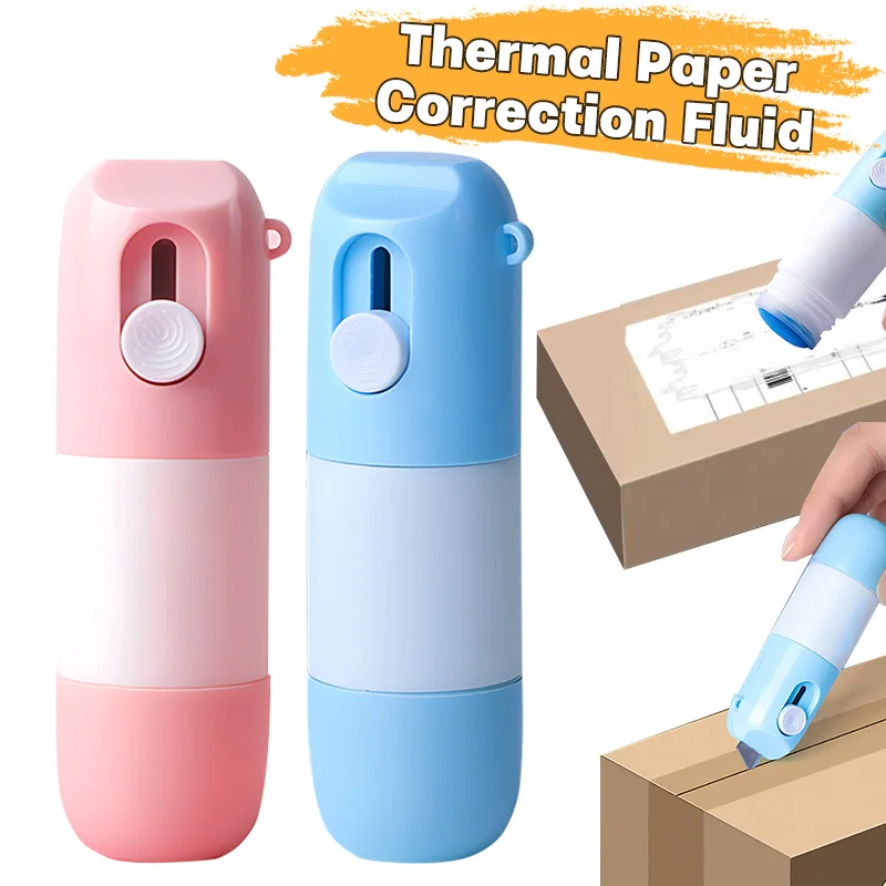 Thermal Paper Eraser Correction Fluid With Knife Privacy Identity Information Protector 2 in 1 Thermal Paper Fluid Eraser