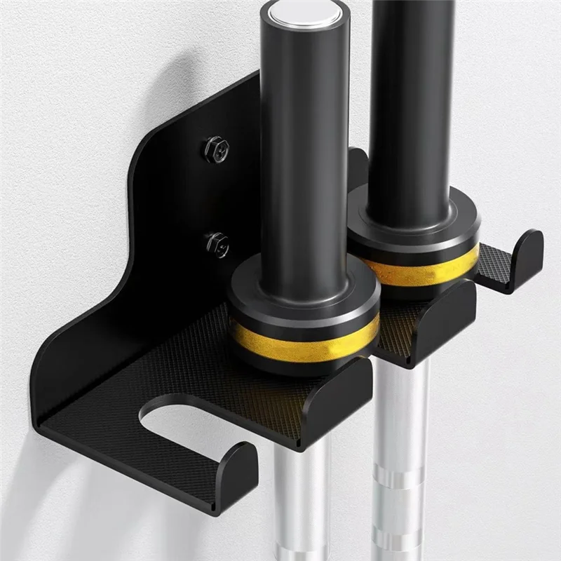 

Barbell Hanger,Garage Gym Bar Wall Rack,Vertical Barbell Mount Rack,Black Powder Coated,Space Saving For Home Gym