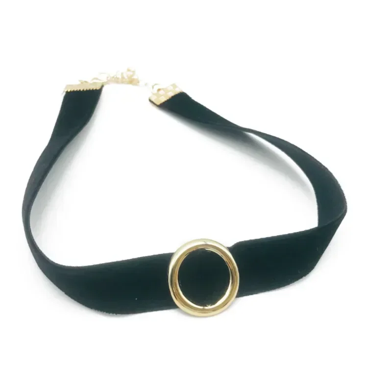 Gargantilla Simple Vintage de perlas de terciopelo, Collar corto negro con clavícula, gargantillas góticas, collares para mujer