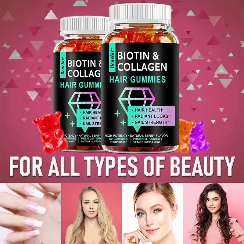 soomiig Collagen Biotin Capsule for Hair Growth Improve Dry Hair Improve Skin Hydrolyzed Beauty Care