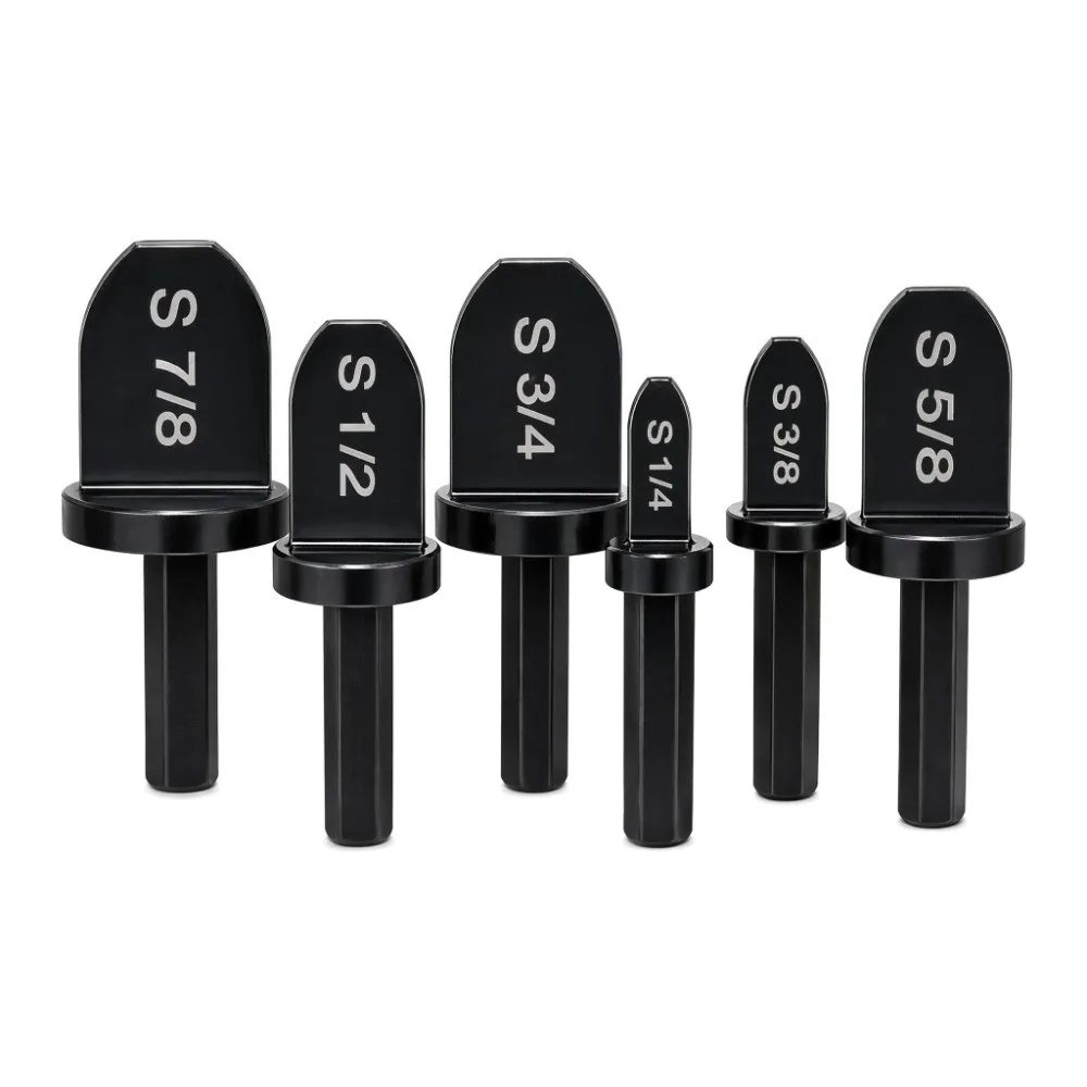 6pcs Bearing Steel Pipe Swaging Tool 6 Piece Set 1/4in 3/8in 1/2in 5/8in Swaging Drill Bit Set Flaring And Expanding