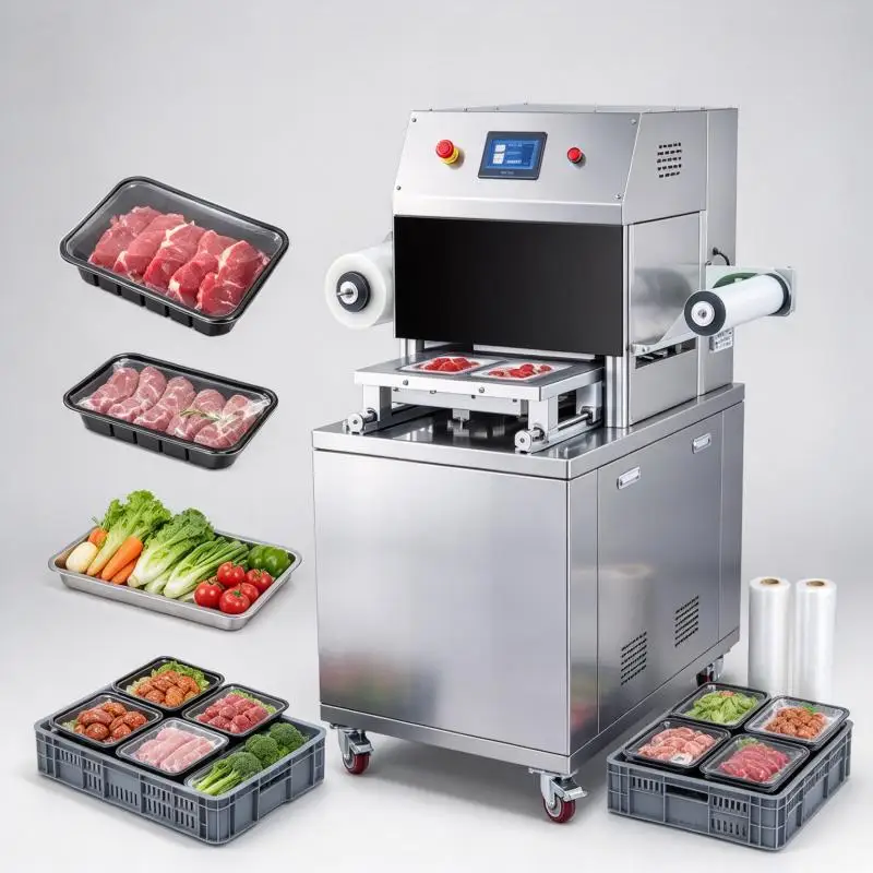 Commercial Vacuum Food Packaging Machine Takeaway Gas Modified Atmosphere Vacuum Skin Packaging Machine in Turkey
