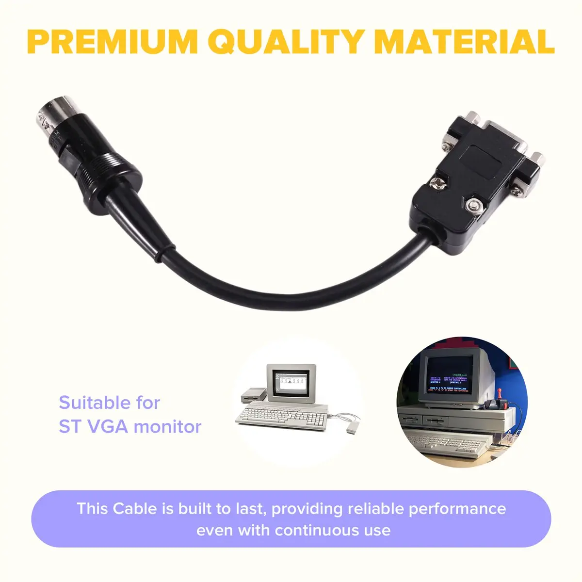 Nuevo Cable OKgood D D para Adaptador de Monitor VGA ATARI ST