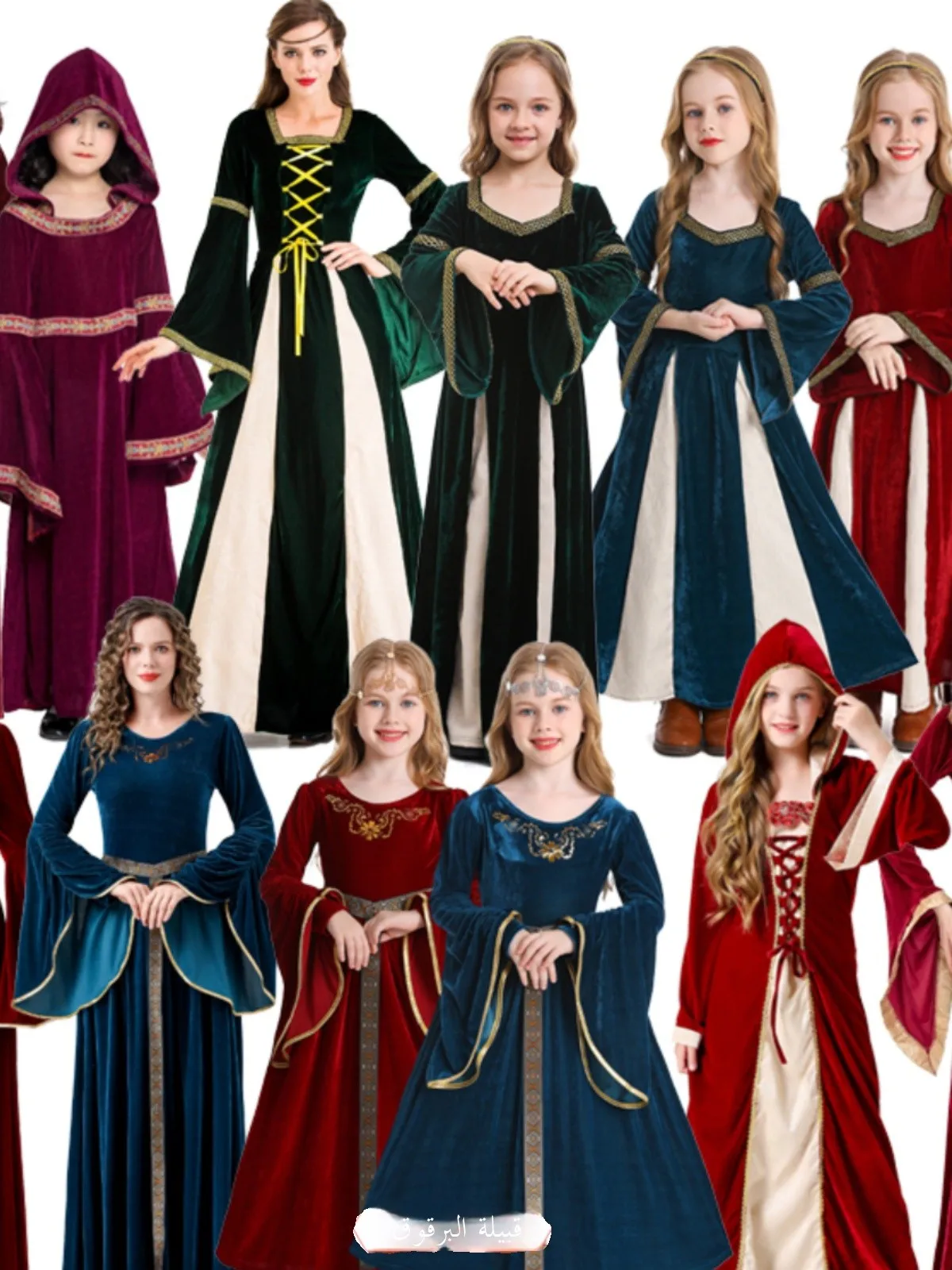 

Halloween Vintage Medieval Court Queen Long Dress Tea Party Girl Princess Costume Women's Traditional Ethnic Stage Costume
