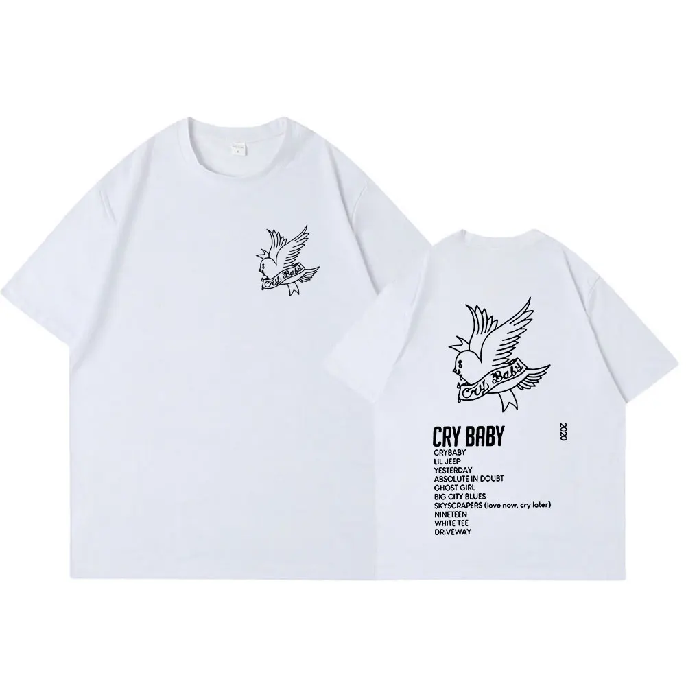 Rapper Lil Peep CryBaby Music Album T Shirt Men Women Fashion Hip Hop Short Sleeve T-shirt High Quality Oversized Cotton Tshirt