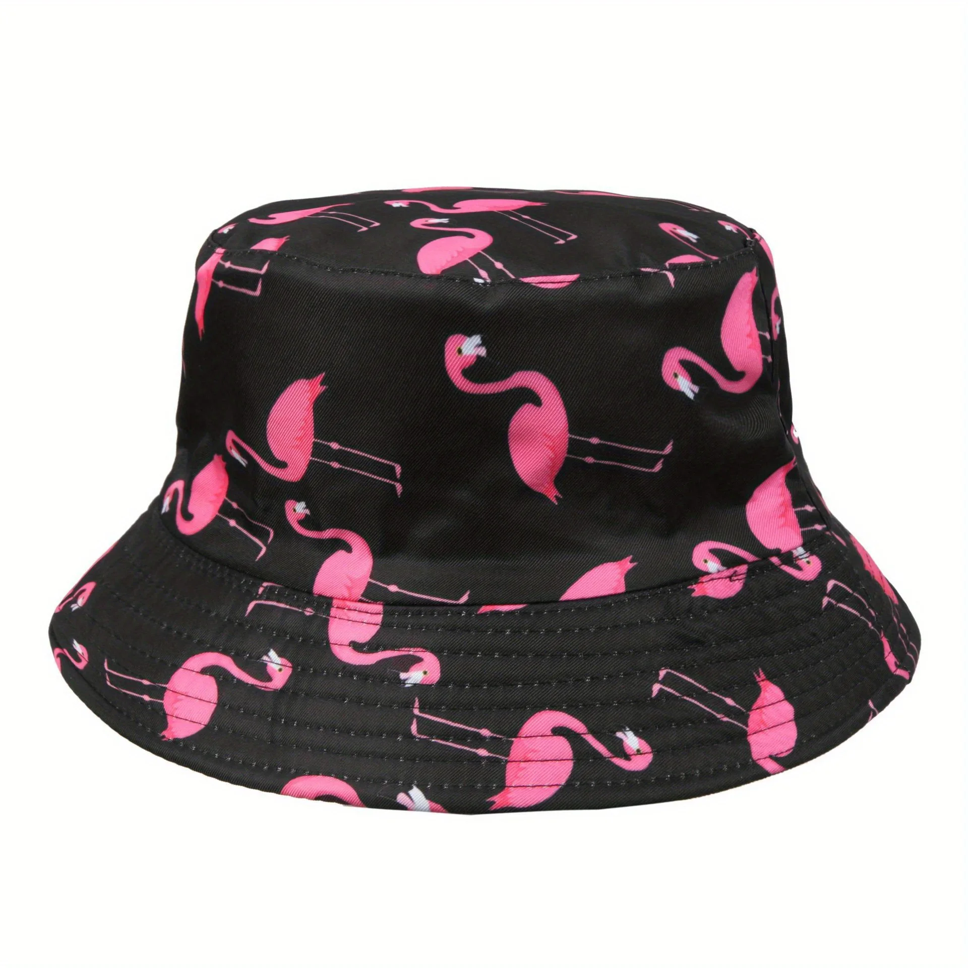 Fashion Flamingo Print Panama Bucket Hat for Men Women Bucket Cap Luxury Decorate Cap Bob Hat Hip Hop Fishing Fisherman Sun Hat