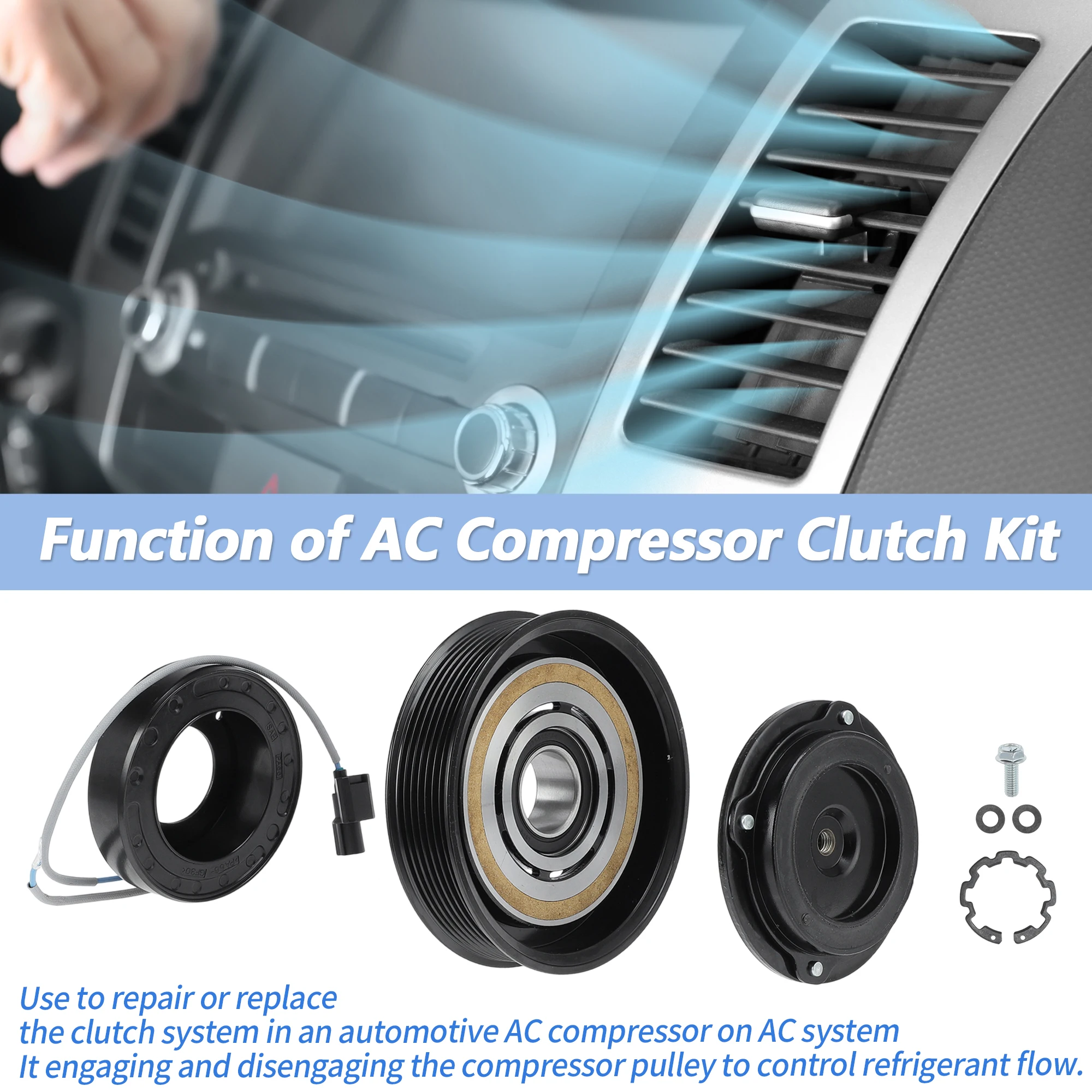 

Комплект сцепления компрессора переменного тока UXCELL для Honda Accord Crosstour 38810R40A01