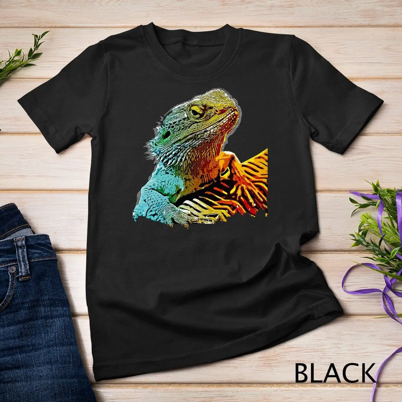 Bearded Dragon Lizard Reptile Funny Novelty Unisex T-shirt