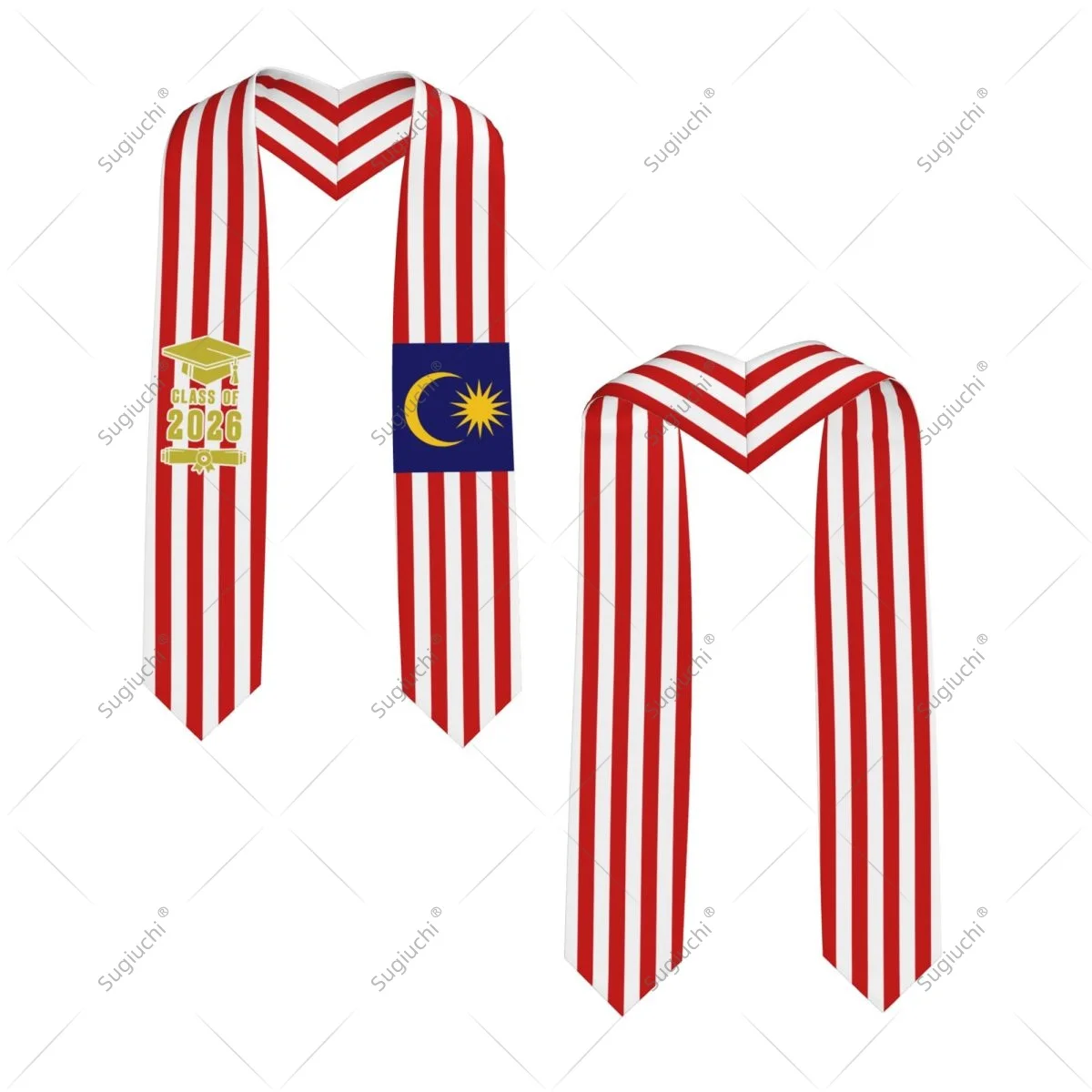 

Malaysia Flag Class Of 2026 Graduation Stole Sash Scarf For International Students Proud Ceremony Adult Unisex