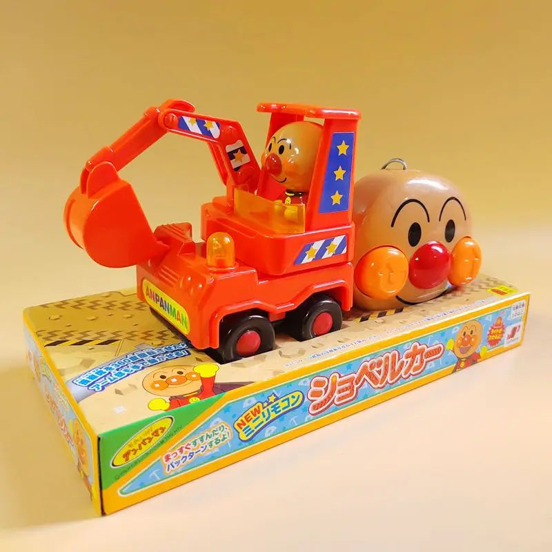 Kawaii Anime Anpanman Baikinman Cartoon Clockwork Train Excavator Fun Children\'s Toys Peripheral Christmas Boys Birthday Gifts