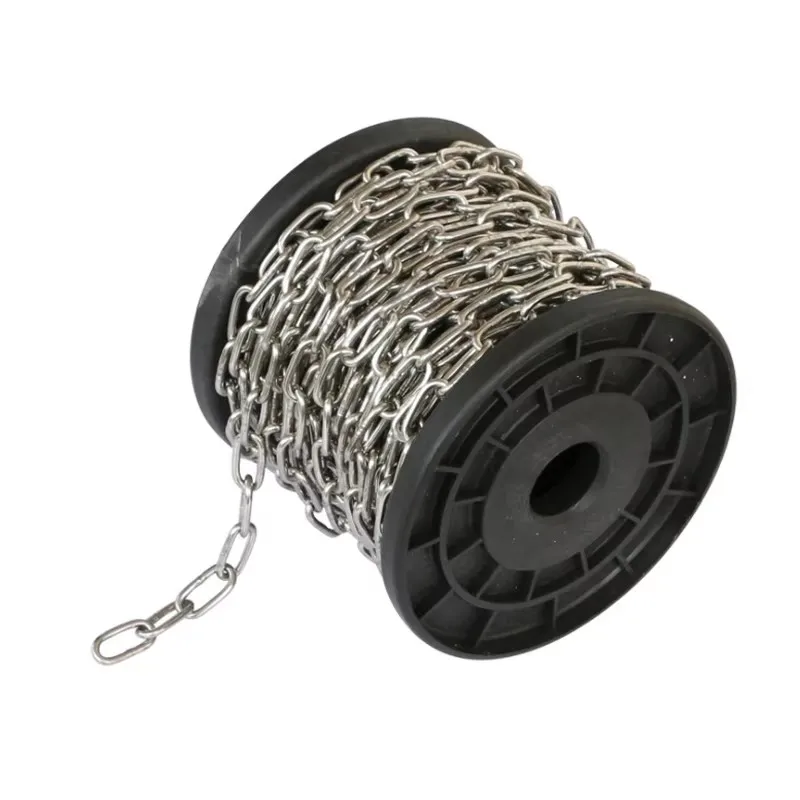 5M 304 Stainless Steel Chain M1.2-M4 for Pet Dog Choker Collar Ironing Clothes Drying Traction Tag Chandelier
