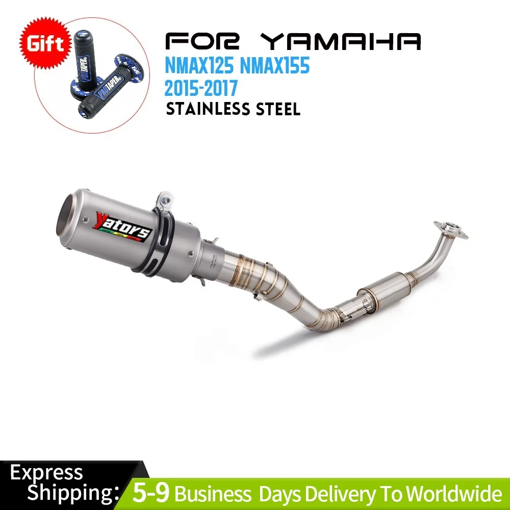 

Slip-on Front Link Pipe Exhaust Mufflers Full System For Yamaha NMAX125 NMAX155 Exhausts Pipes