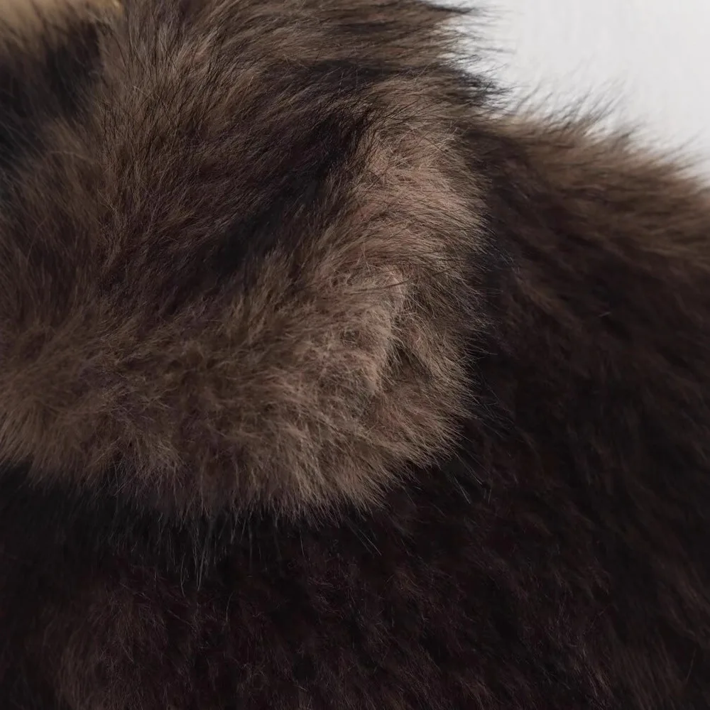 2025 Women's Winter Eco Fur Coat Fluffy Long Hair Zipper Fly Female Faux Fur Outwear Comfortable Artificial Fur Jacket For Lady