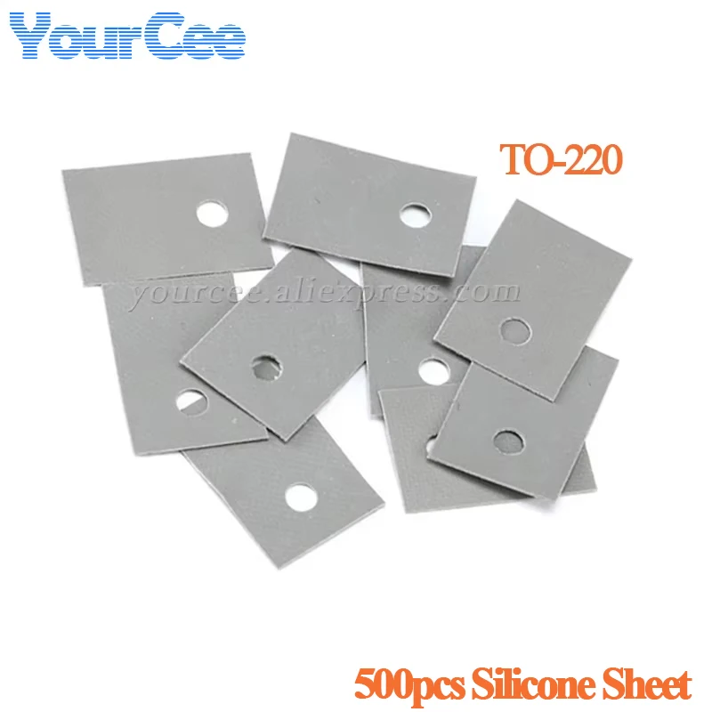 500pcs/100pcs TO-220 Isolated Silicone Pad Sheet Strip Heatsink Shim TO 220 Transistor Plastic Insulation Washer