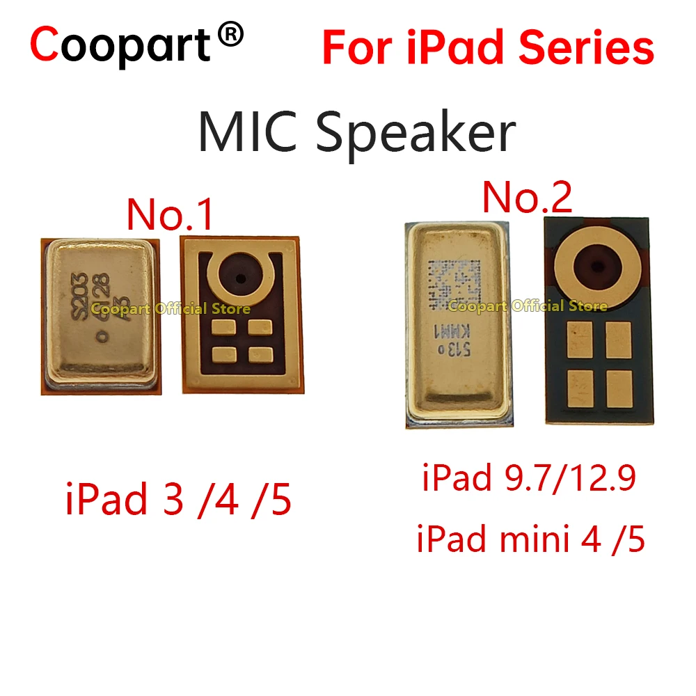 5pcs New Coopart Inner MIC Speaker For iPad 3 4 5 Mini 4 5 /iPad 9.7 /12.9 inch Microphone Transmitter