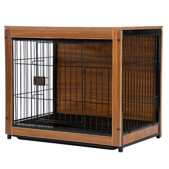 

Wholesale Custom Luxury Wooden Pet Kennel End Table, Dog Crate Furniture With Slide Tray, Wood Pet Houses & Furniture