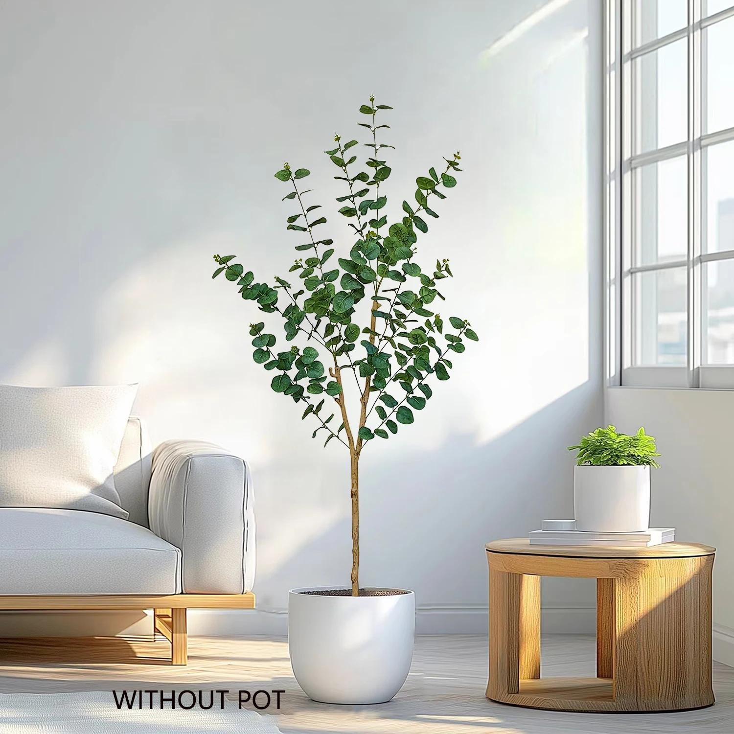 

4.6ft New Artificial Eucalyptus Tree plant branch fake plant indoor realistic faux plant for home office garden room decoration
