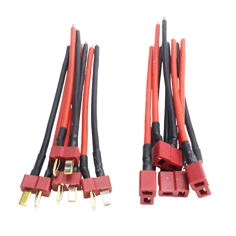 New T Plug Parallel Battery Connector Cable Male Female Dual Extension Y Splitter Silicone Wire for Rc DIY Quadcopte Wing Model