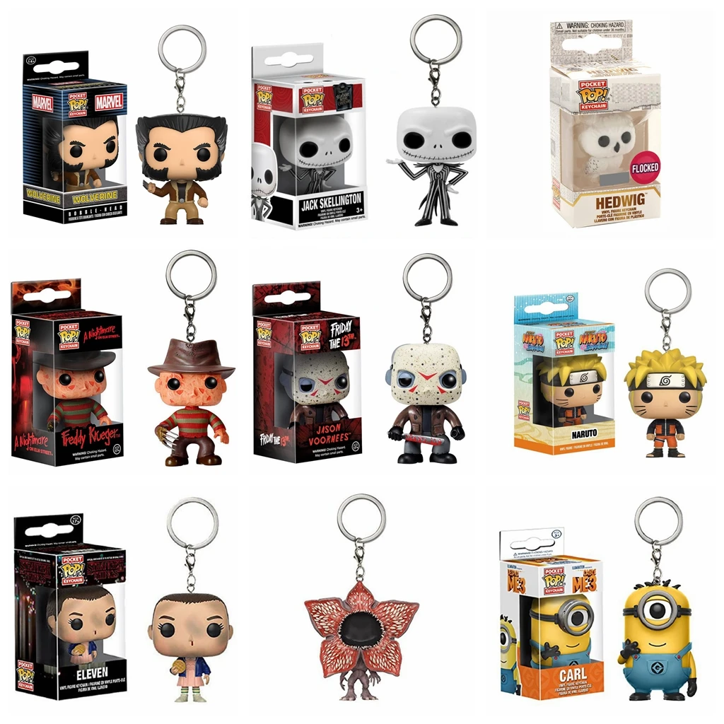 سلسلة مفاتيح شخصية Funko Pop-act للأطفال ، قصة لعبة ، جدار التوابع ، كرة التنين ، ناروتو ، قطعة واحدة ، مجمدة ، جديدة ، هدايا