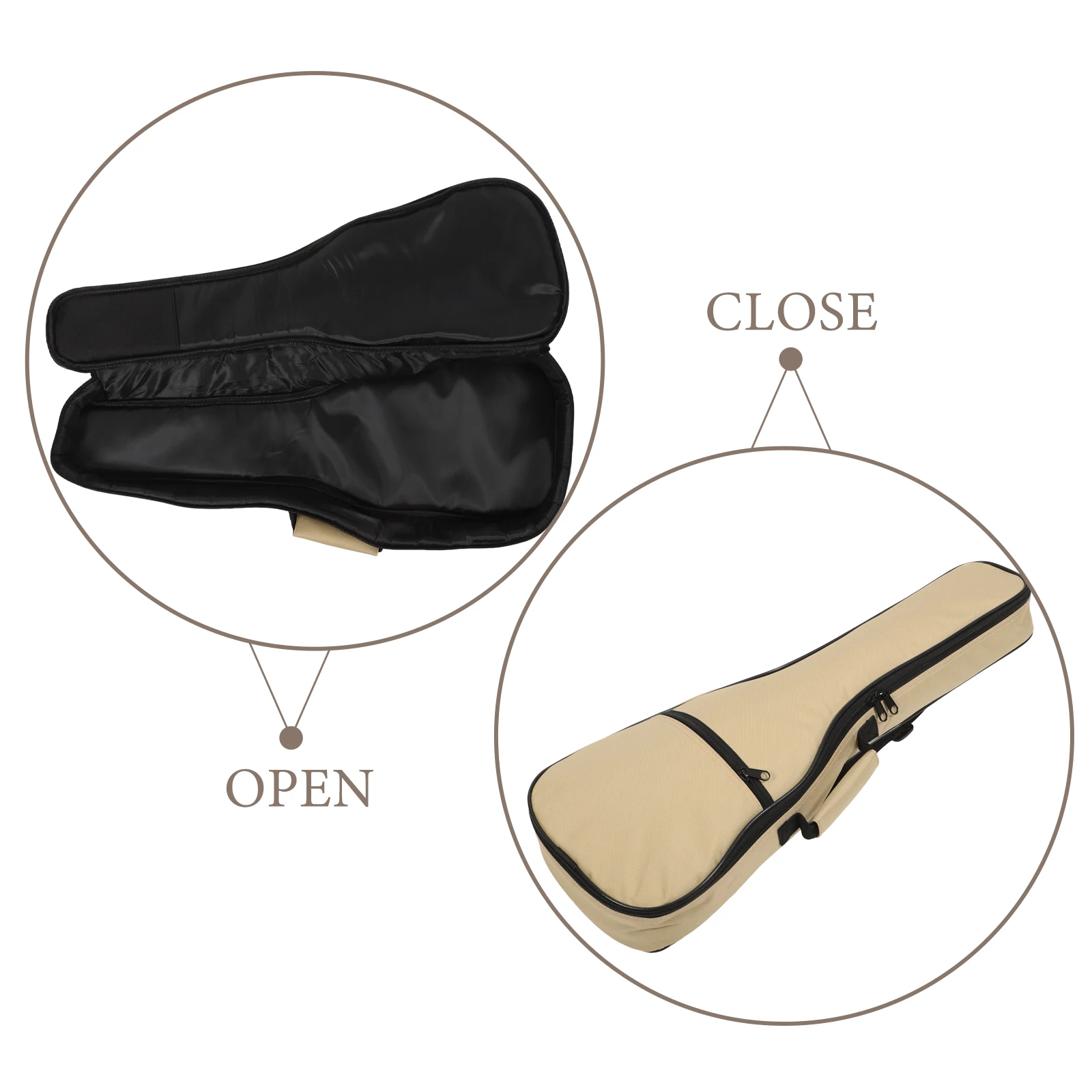 

Gig Bag Compact Design Ukulele Carry Case for Sticker Oxford Cloth Instrument Storage Handbag Adjustable Shoulder Straps