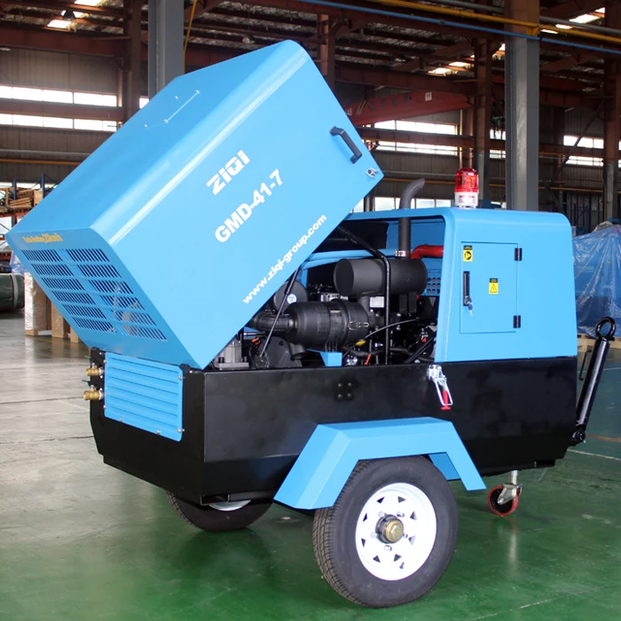 185 cfm portable diesel air compressor for sandblasting