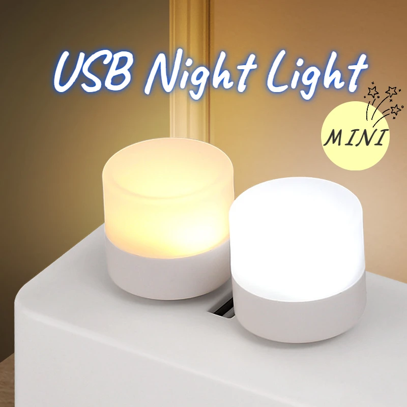 Usb plug lâmpadas 1/2pcs mini leitura luzes da noite computador de carregamento de energia móvel led proteção para os olhos livro luzes mesa iluminação