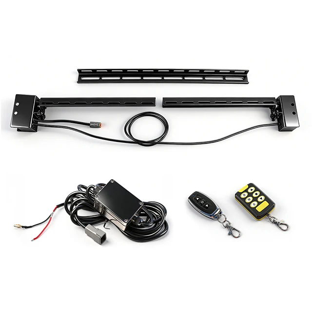 HAOLIDE Wireless Remote Control Roof Rack LED Light Bar Flip Mount Bracket Universal for UTV 4WD Vehicle off-road use 12V 24V