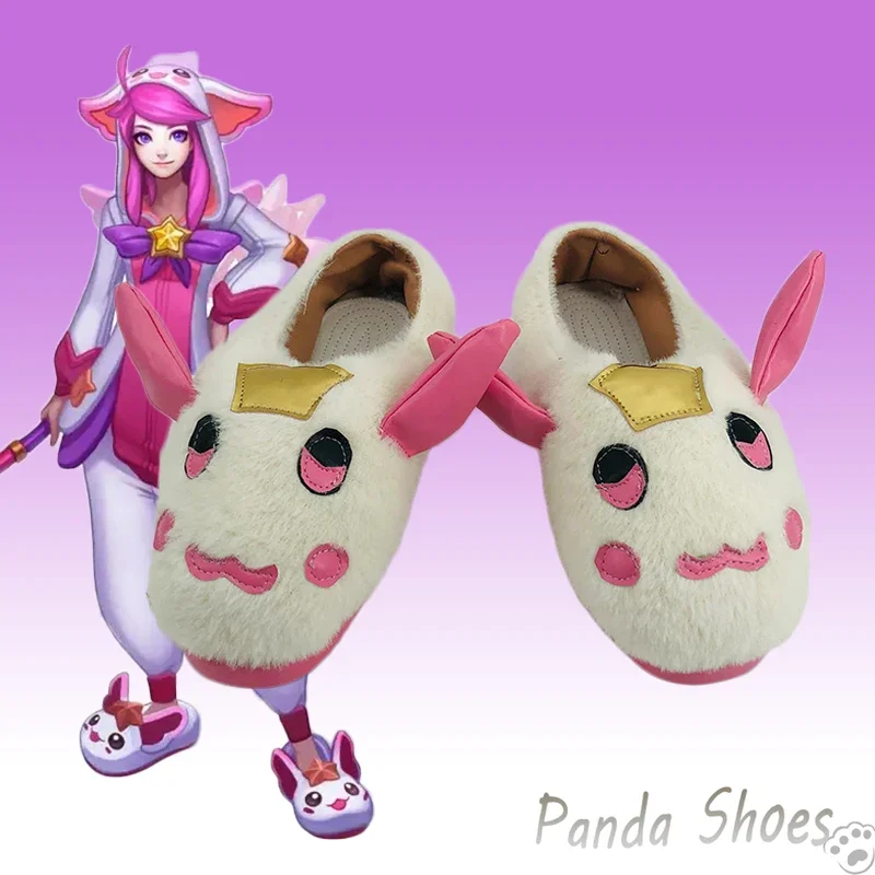 LOL Luxanna Cosplay Shoes Anime Game League of Legends Slippers Luxanna Crownguard Cosplay Costume Prop Shoes for Halloween