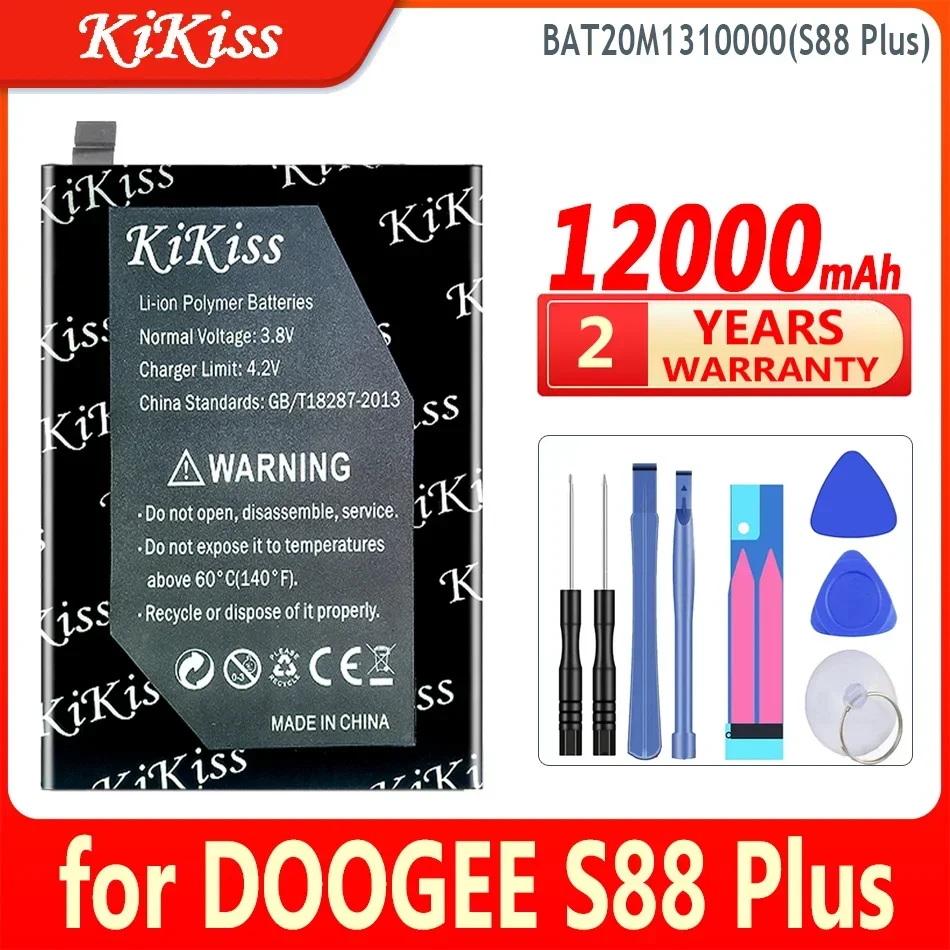 

Аккумулятор KiKissl емкостью 12000 мАч, BAT20M1310000 (S88 Plus) Для DOOGEE S88 Plus S88Plus