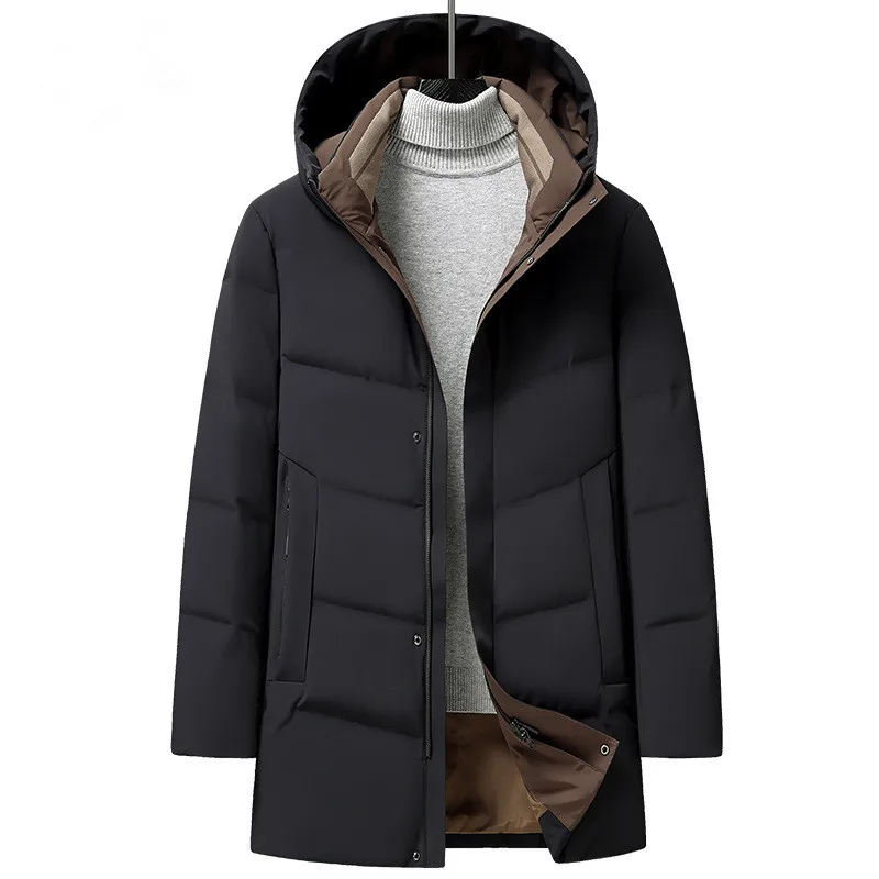 Men's 90% white duck down jackets mens fashion thicken warm parkas 2024 new arrival winter jacket men Men's trench coat