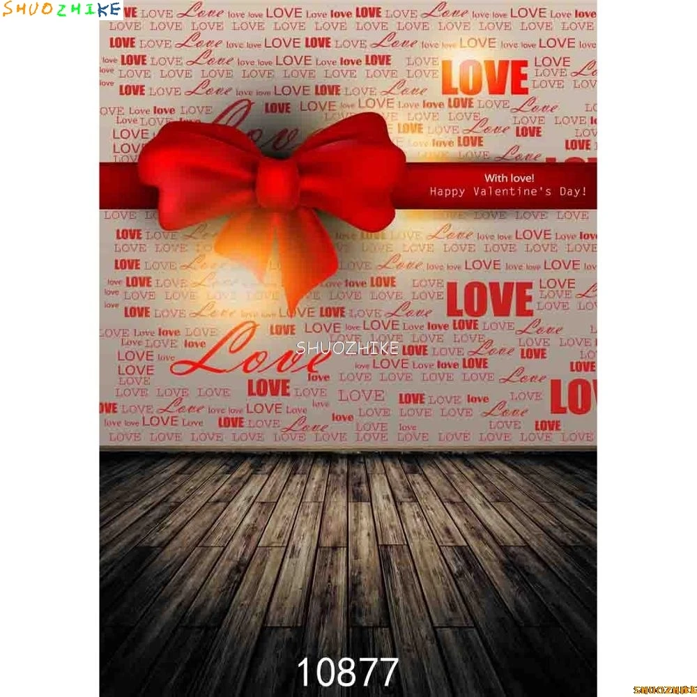 Vinyl Custom Liefde Hart Fotografie Achtergronden Prop Valentijnsdag Rose Muur Houten Planken Fotografie Achtergrond JL-25