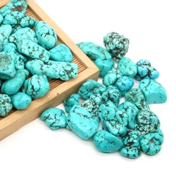 Natural Tumbled Stones Bulk Turquoise Mineral Healing Meditation Crystals Energy Gemstones Specimen Home Aquarium Decor Wholesal