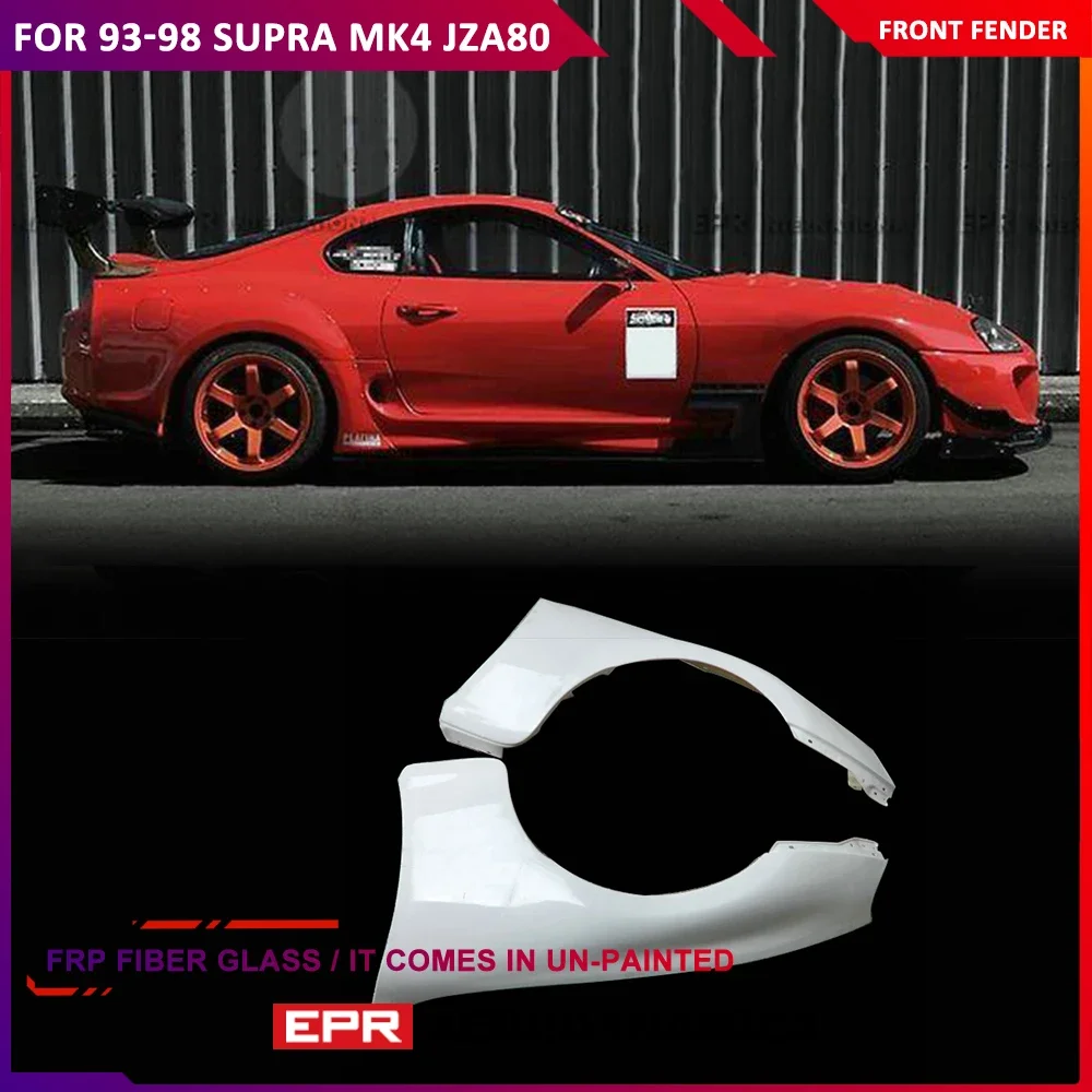 For 1993-1998 Supra MK4 JZA80 Ridox Style FRP Fiber Glass Front Fender 2pcs Set Fiberglass Un-painted Body Kit