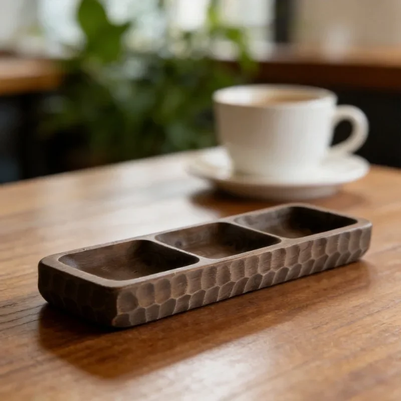 Vintage Wood Tray Table Decorative Elegant Unique Fruit Bowls Home Homestay Restaurant Table Tray Ornament Decorative Trays
